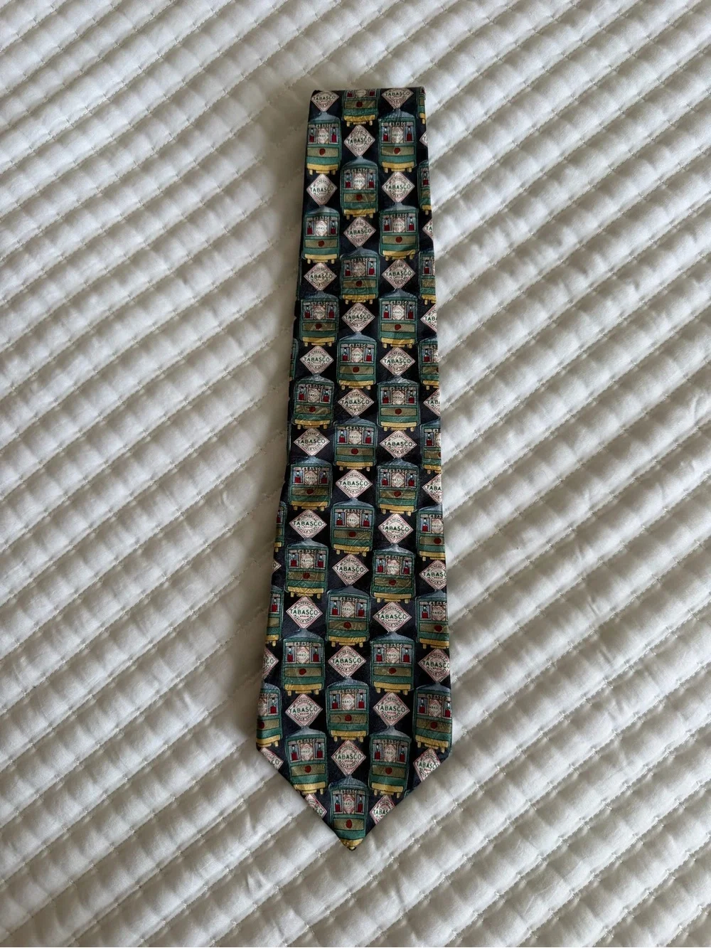Men's Novelty Necktie with Tabasco Pattern